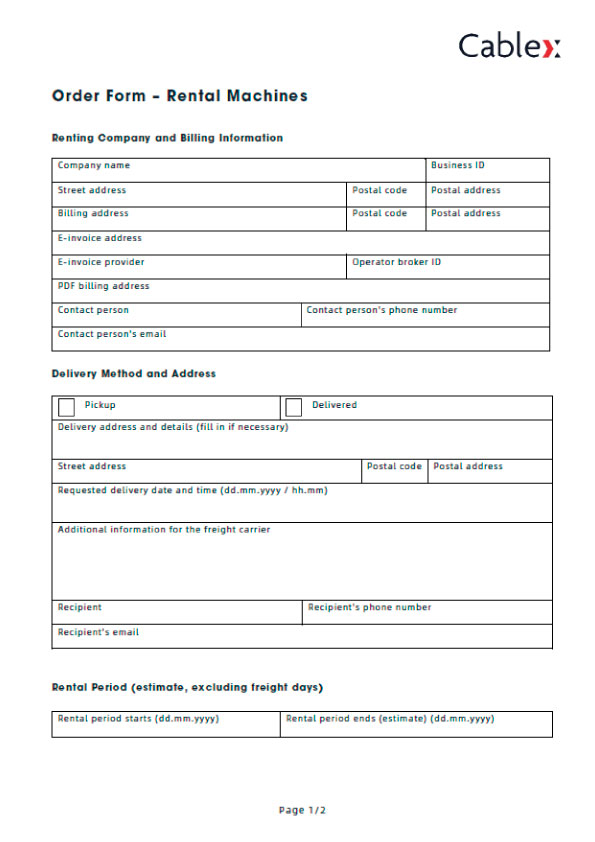 Order Form